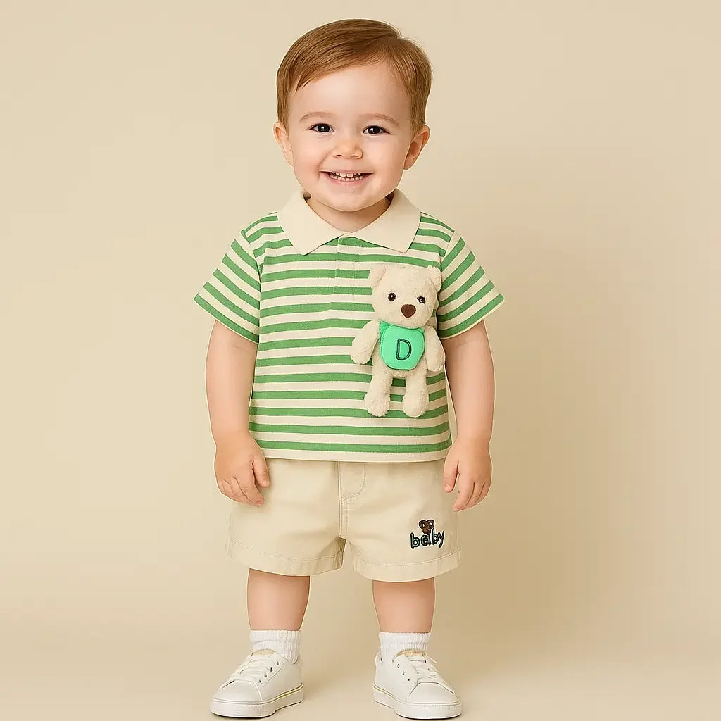 Conjunto Infantil Masculino  Manga Curta Amigo Aventureiro