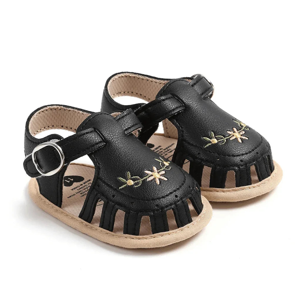 Sandália de Verão para Bebê Menina Bordado