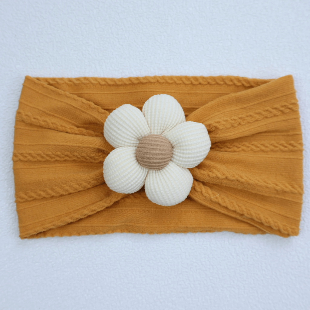 Turbante Bebê com Flor – Estilo e Conforto para as Pequenas
