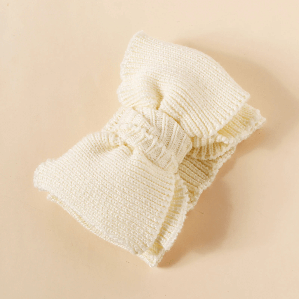 Turbante de Laço para Bebê em Tricô
