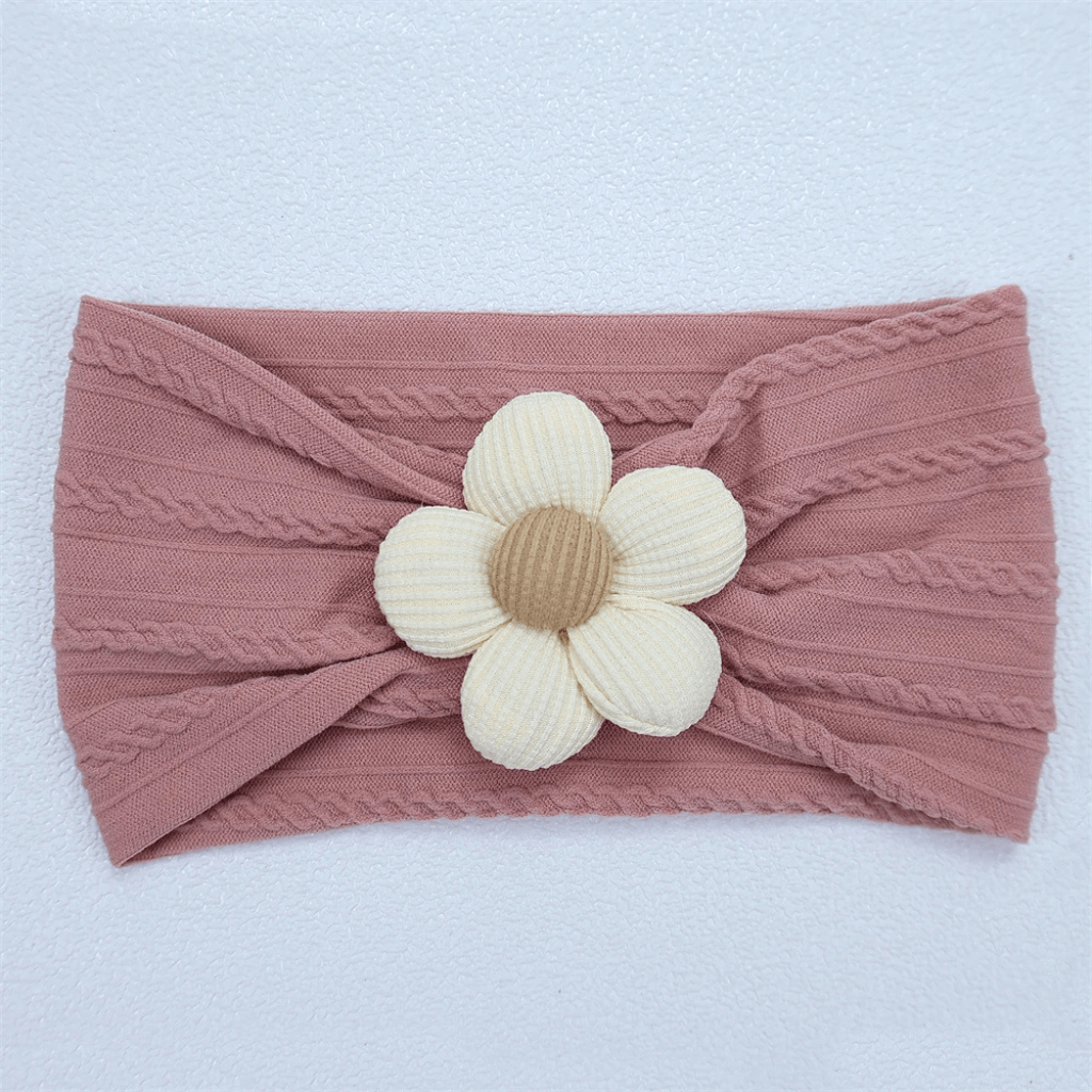 Turbante Bebê com Flor – Estilo e Conforto para as Pequenas