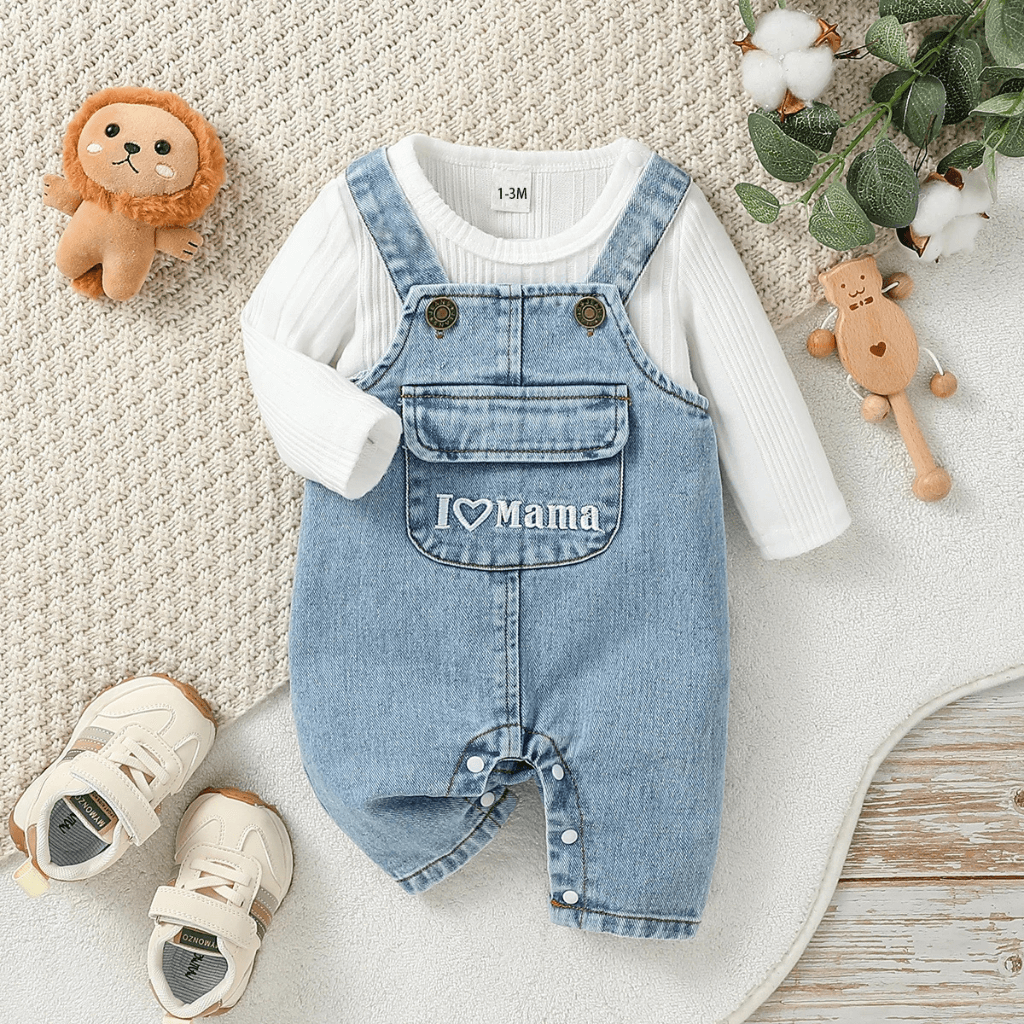 Conjunto Masculino Infantil Jeans com Blusa Manga Longa