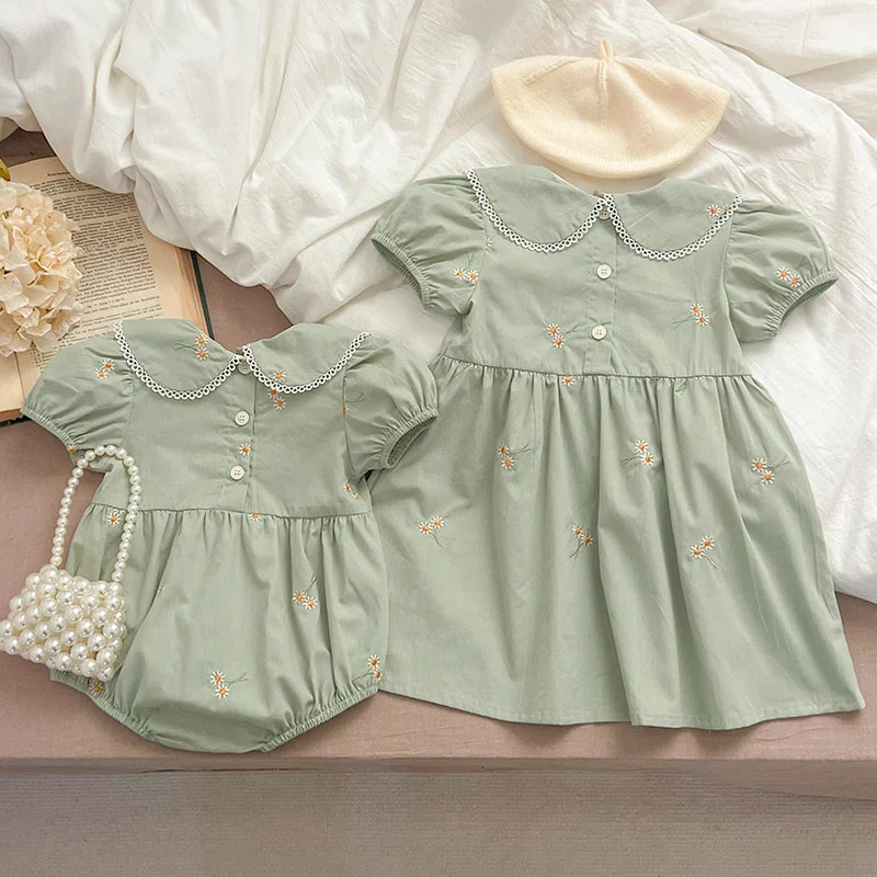 Romper  Floral Infantil Irmãs Ama