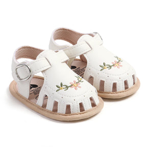 Sandália  Floral com Velcro Menina