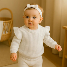 bebe-9-meses-sueter-malha-branco-babados-look-infantil-aconchegante