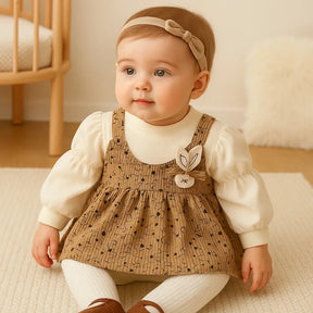 vestido-bebe-menina-com-blusa-manga-longa-marrom-aplique-coelhinho-sentada