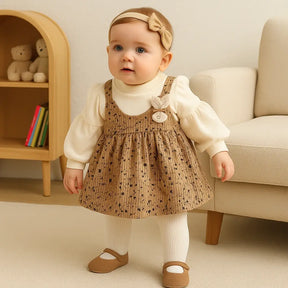 vestido-bebe-menina-costas-com-blusa-manga-longa-marrom-estampa-floral